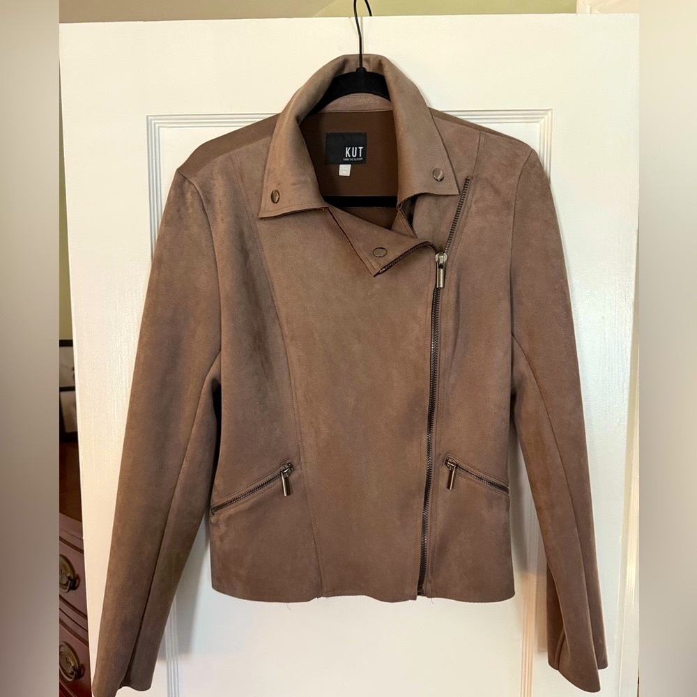 KUT From the Kloth Faux Suede Moto Jacket